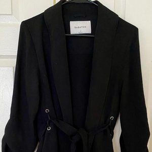 Babaton - Matte satin wrap jacket with removable belt